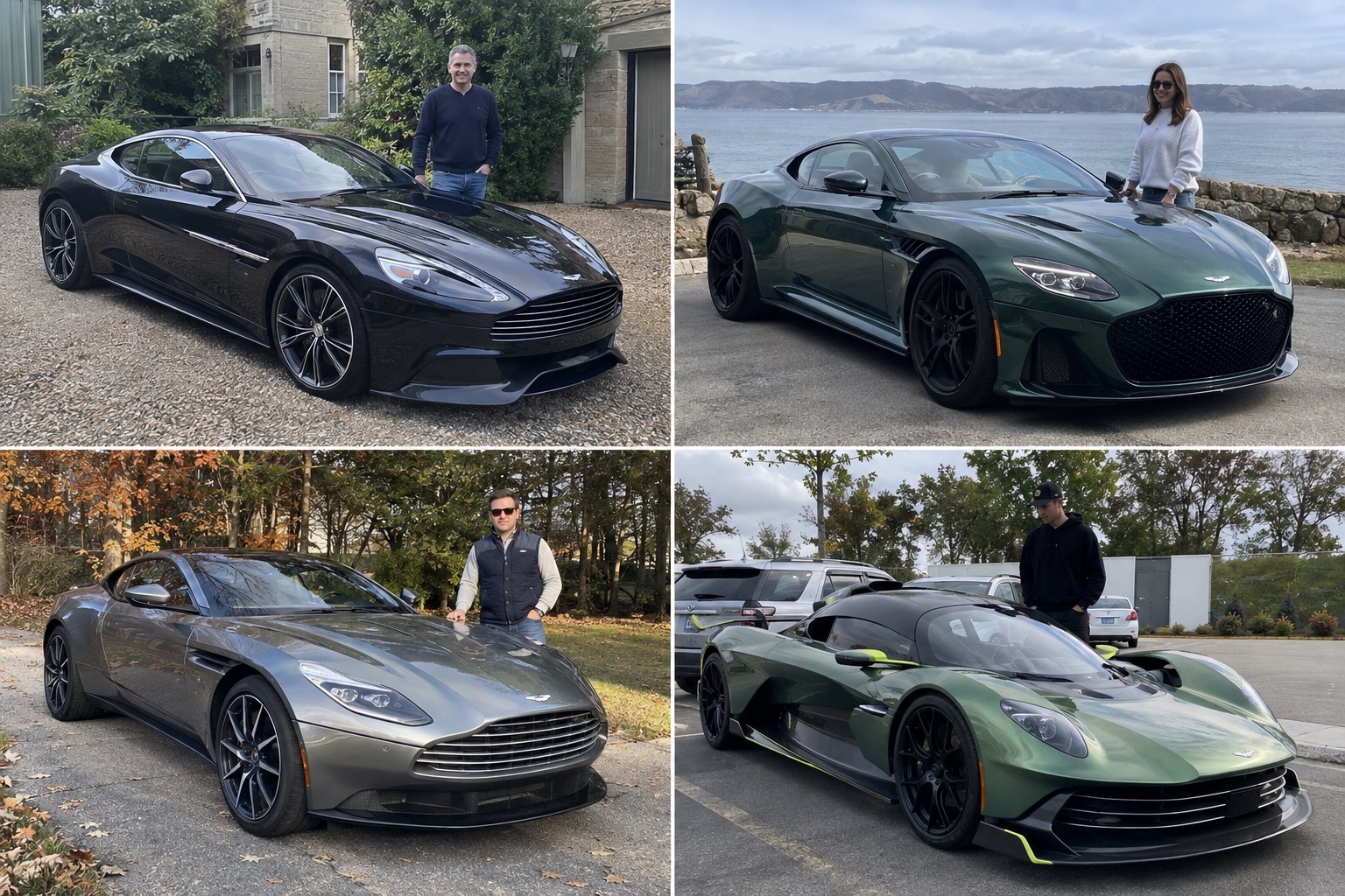 Illustrative candid scene featuring a Aston Martin DBS