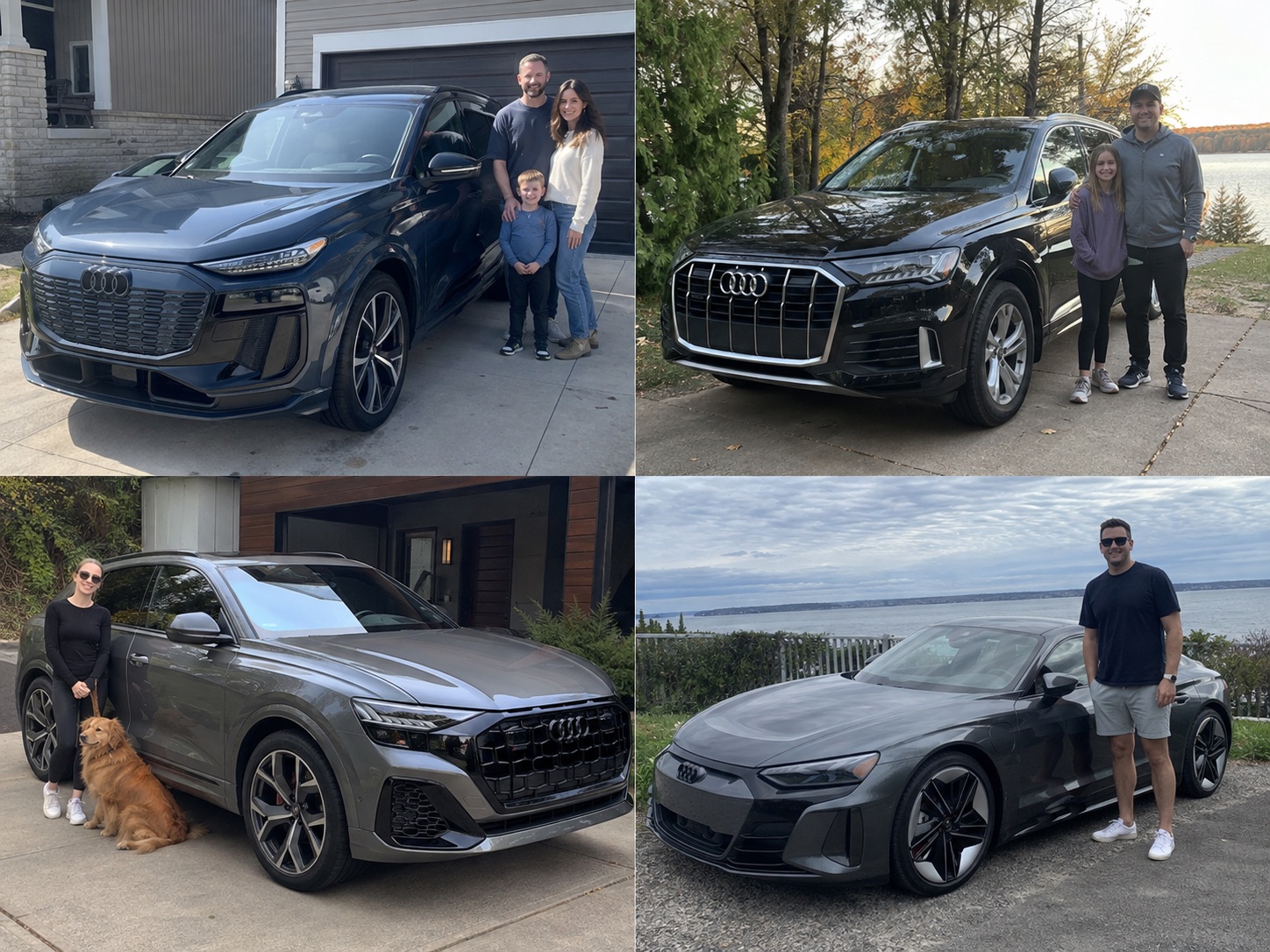 Illustrative candid scene featuring a Audi Q6 e-tron
