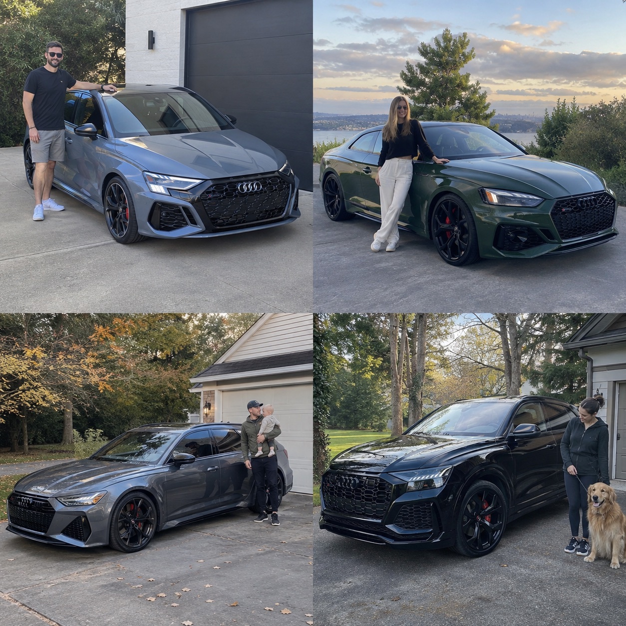 Illustrative candid scene featuring a Audi RS 3