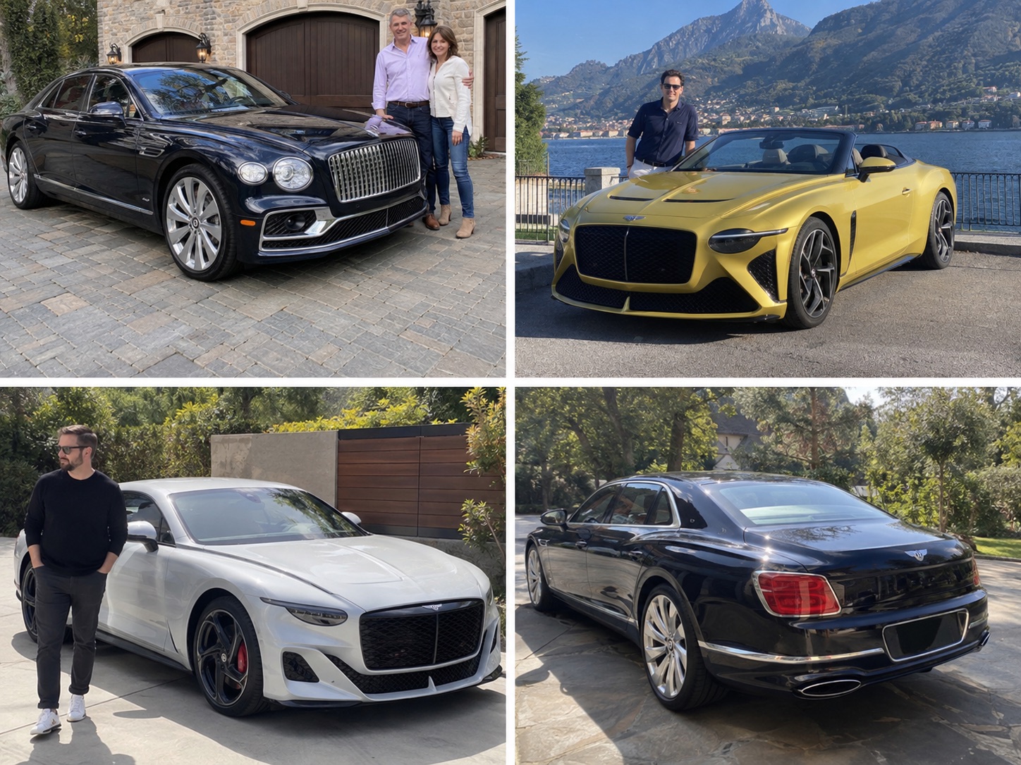 Illustrative candid scene featuring a Bentley Bacalar