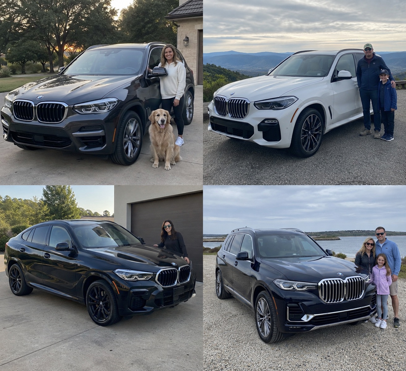 Illustrative candid scene featuring a BMW X3