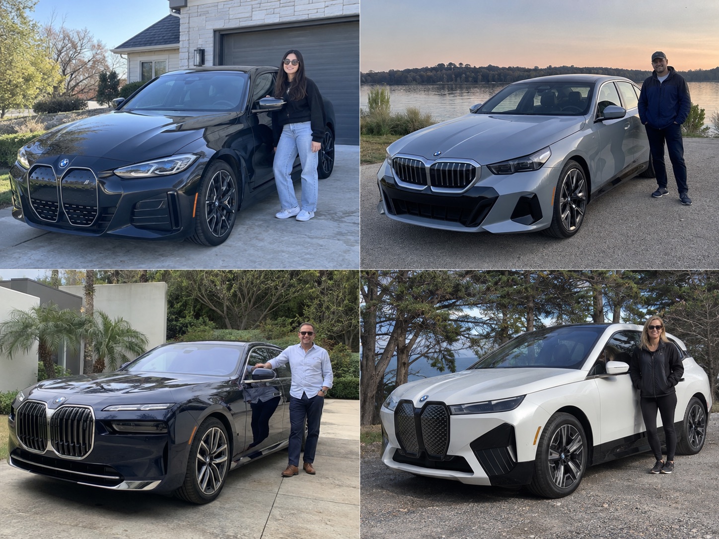 Illustrative candid scene featuring a BMW i5