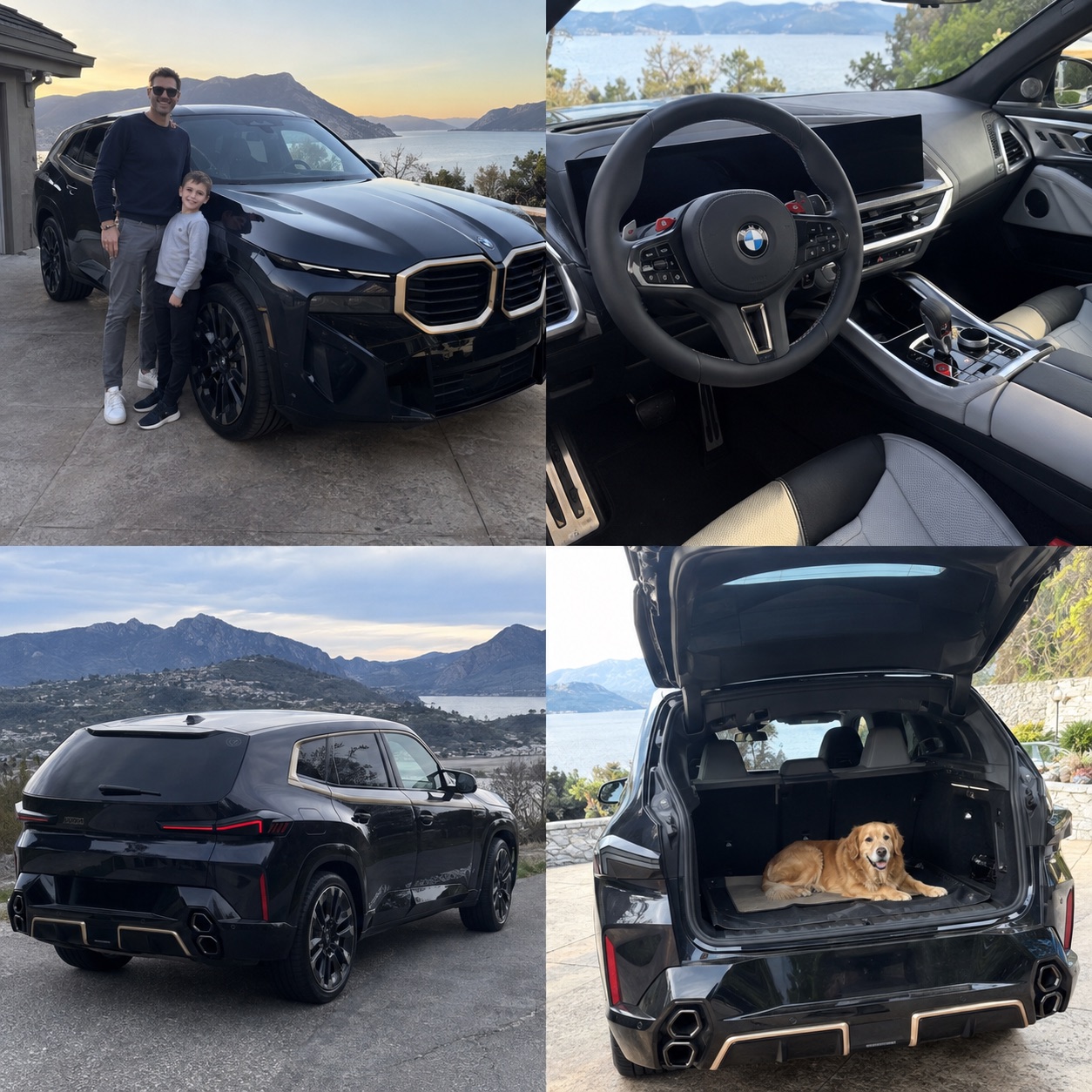 Illustrative candid scene featuring a BMW XM