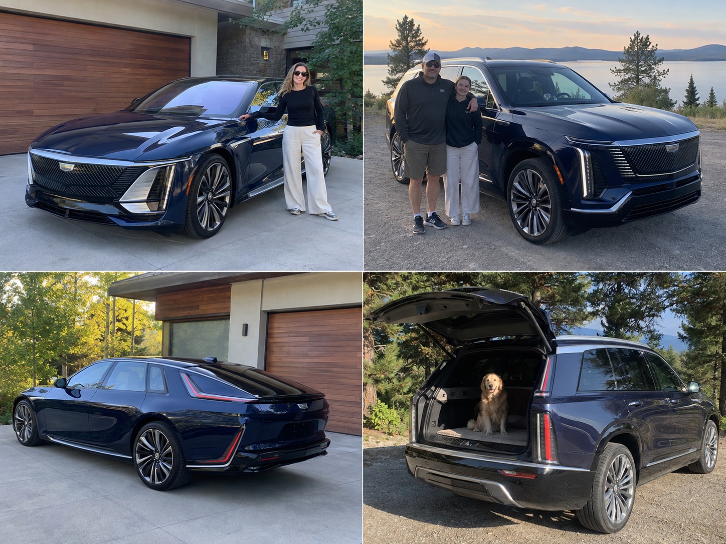 Illustrative candid scene featuring a Cadillac CELESTIQ