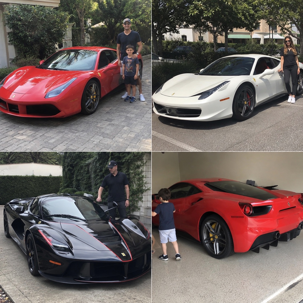 Illustrative candid scene featuring a Ferrari LaFerrari