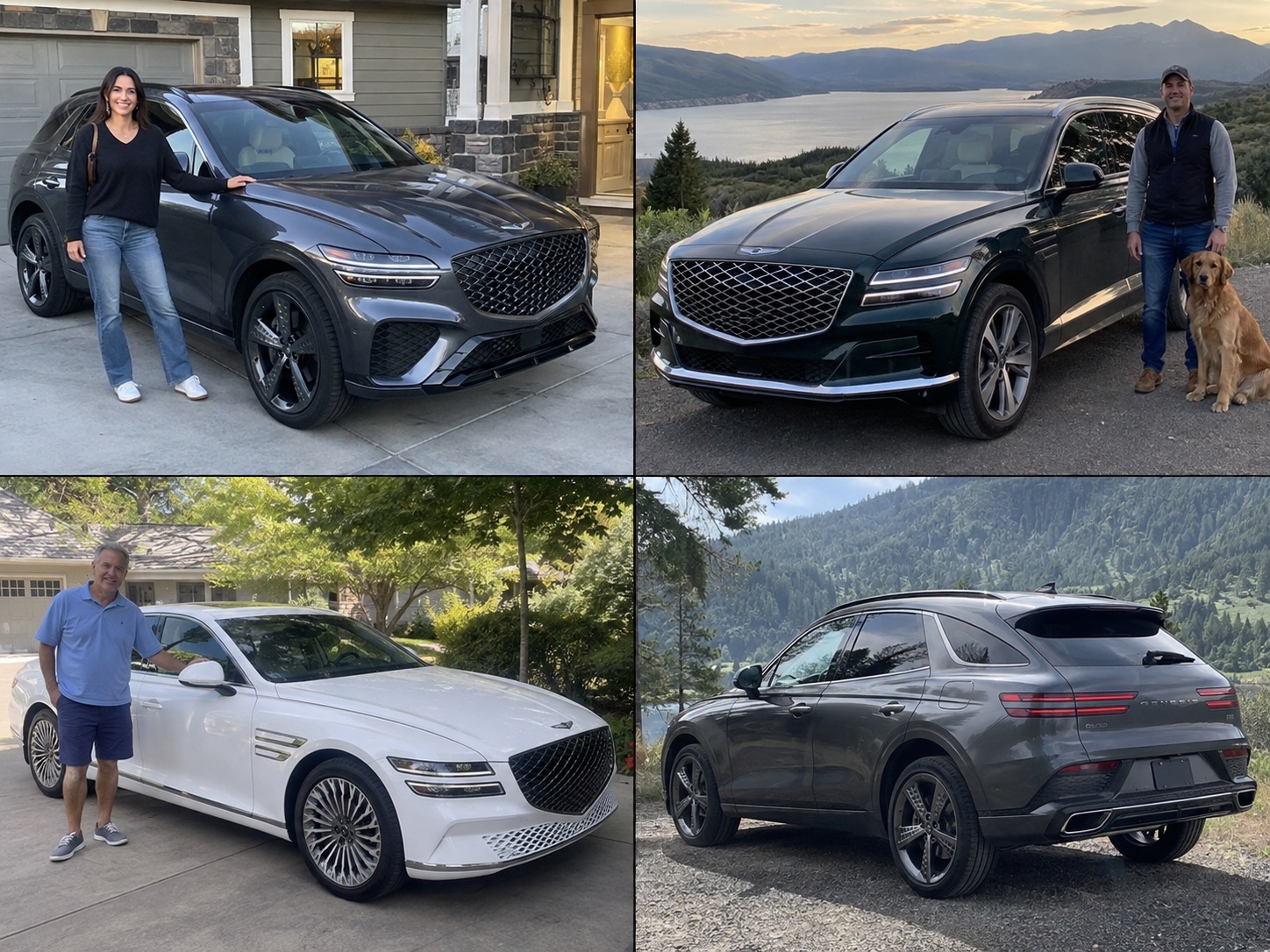 Illustrative candid scene featuring a Genesis GV80