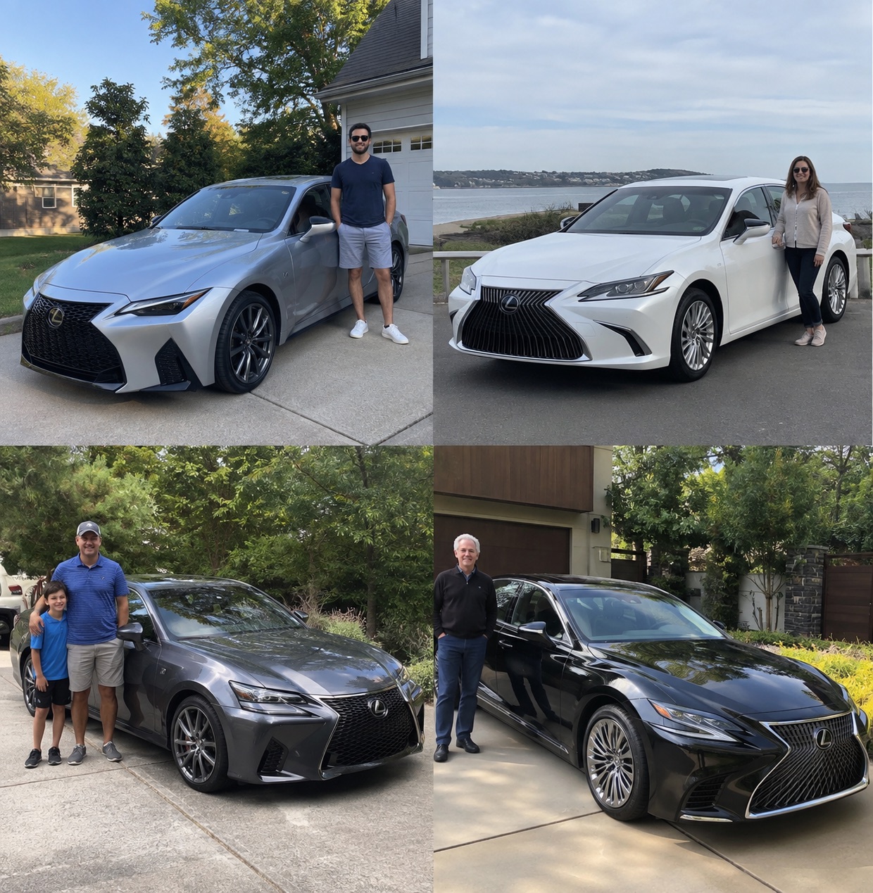 Illustrative candid scene of owners with a Lexus vehicle