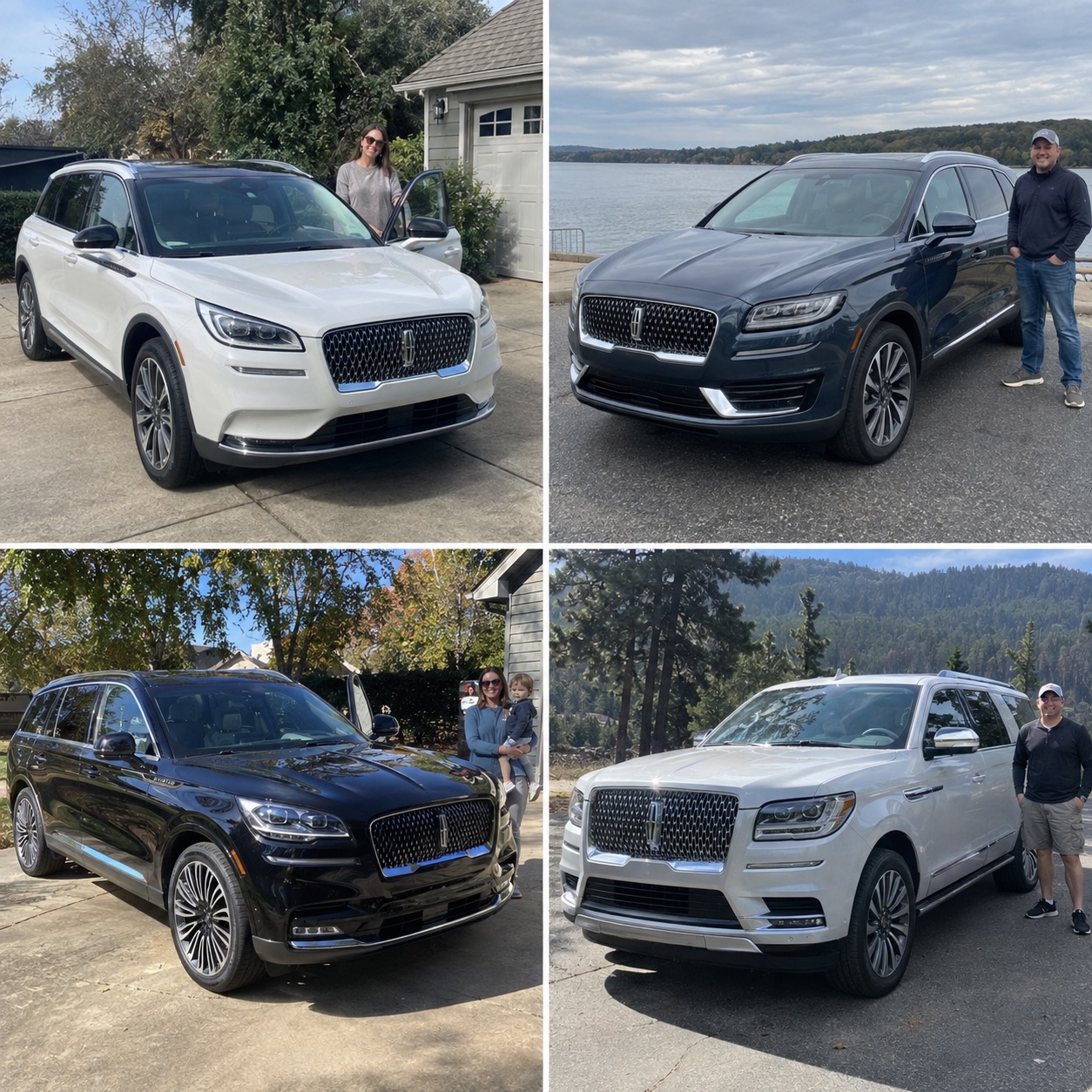 Illustrative candid scene of owners with a Lincoln vehicle