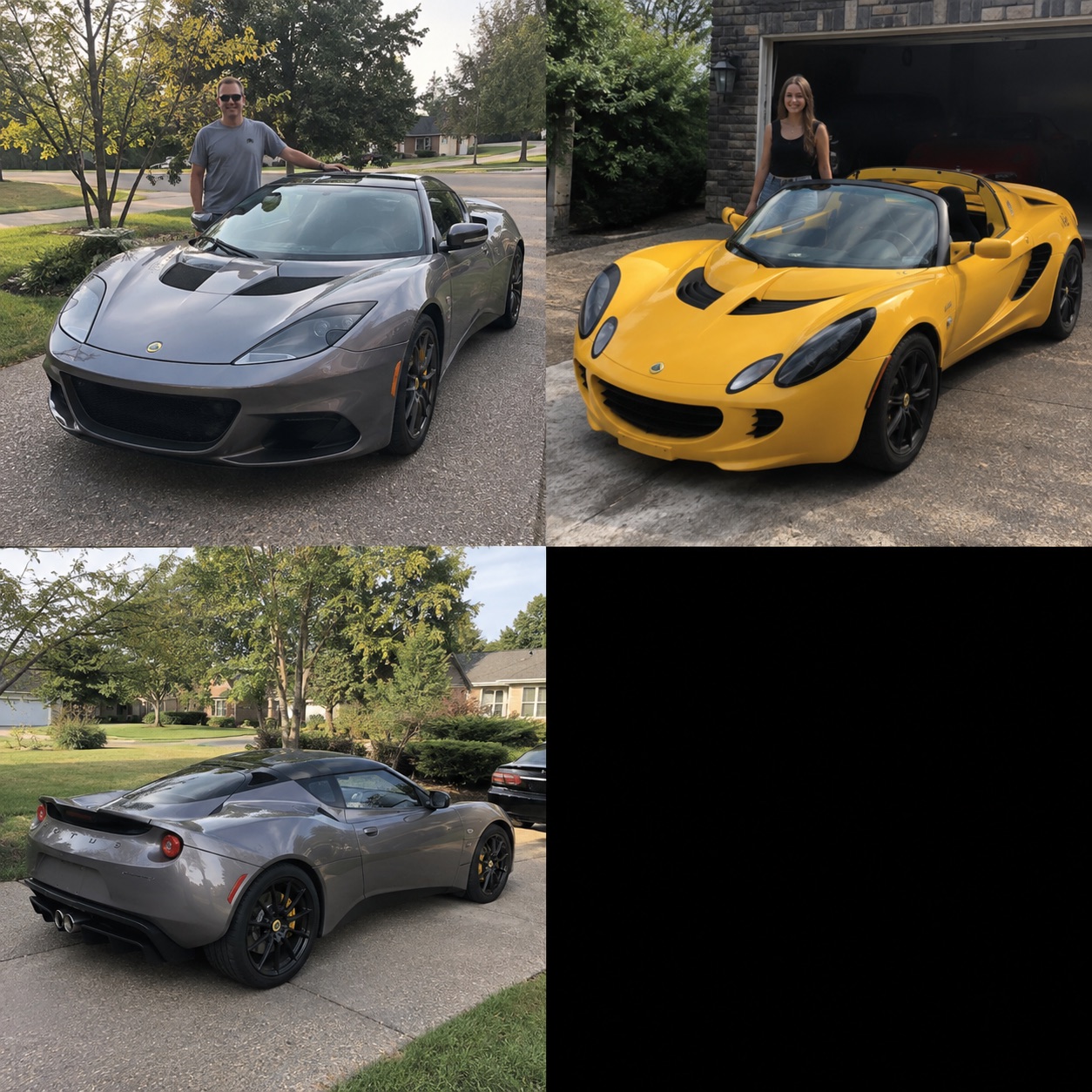 Illustrative candid scene featuring a Lotus Evora