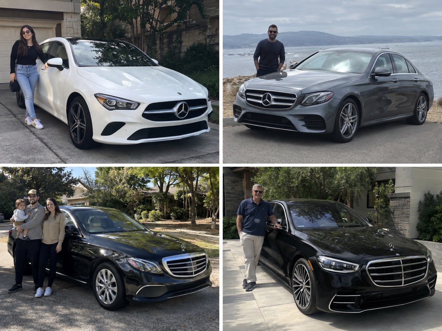 Illustrative candid scene featuring a Mercedes-Benz E-Class