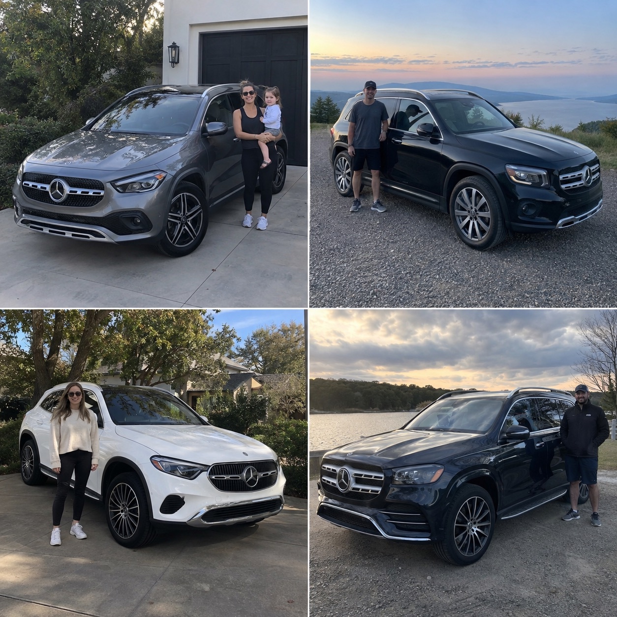 Illustrative candid scene featuring a Mercedes-Benz GLB