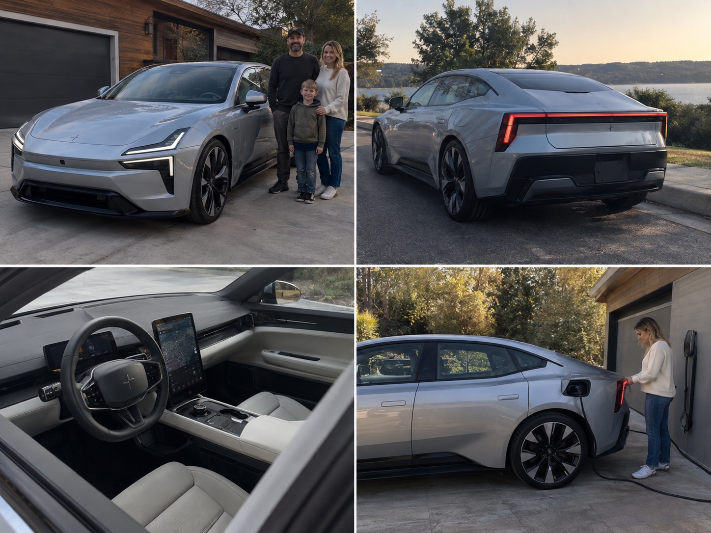 Illustrative candid scene featuring a Polestar 5