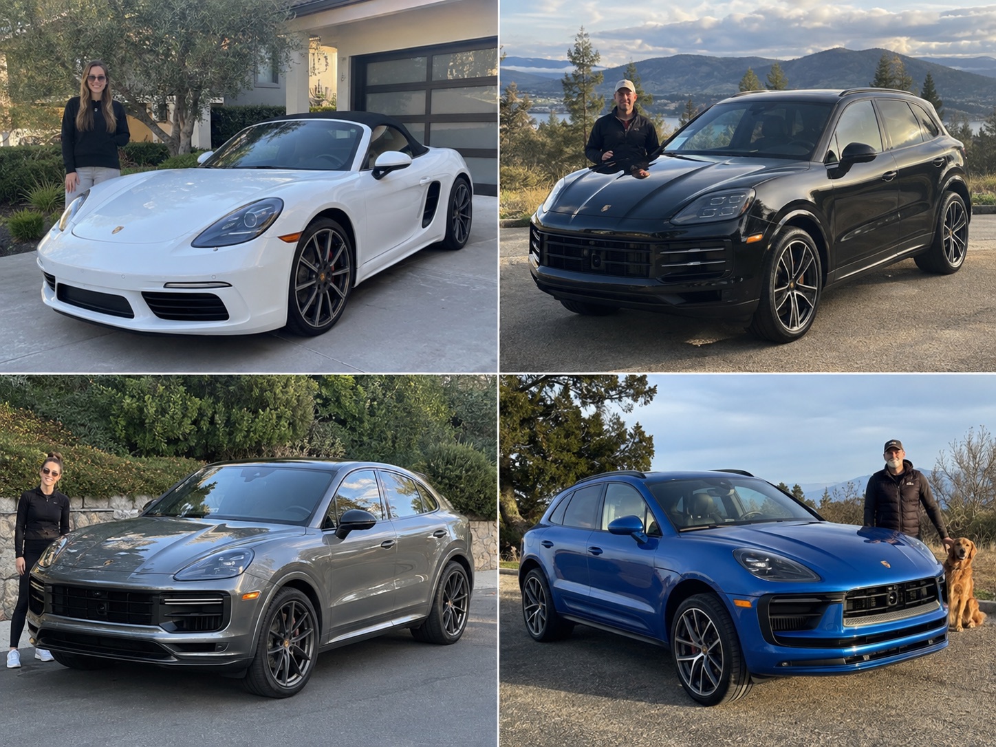 Illustrative candid scene featuring a Porsche Macan