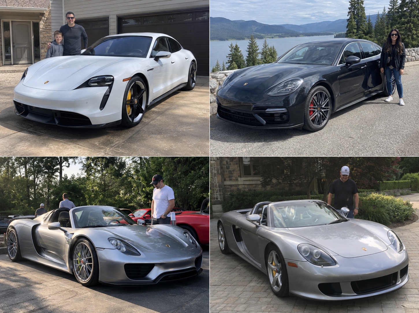 Illustrative candid scene featuring a Porsche Panamera