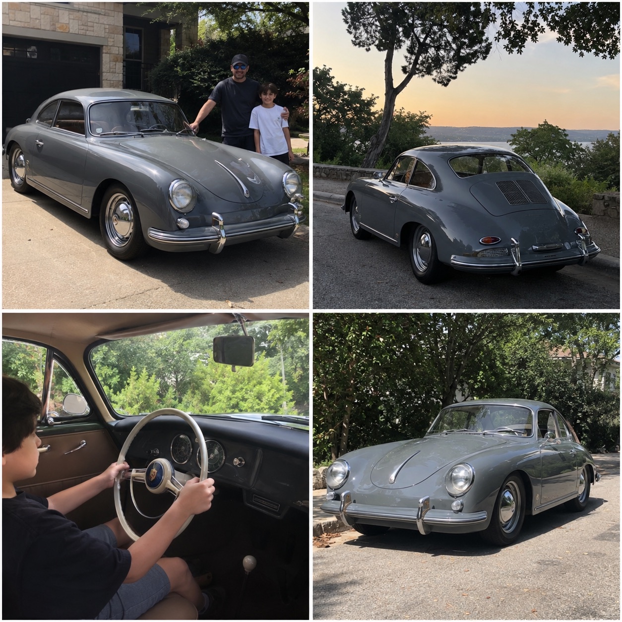 Illustrative candid scene featuring a Porsche 356