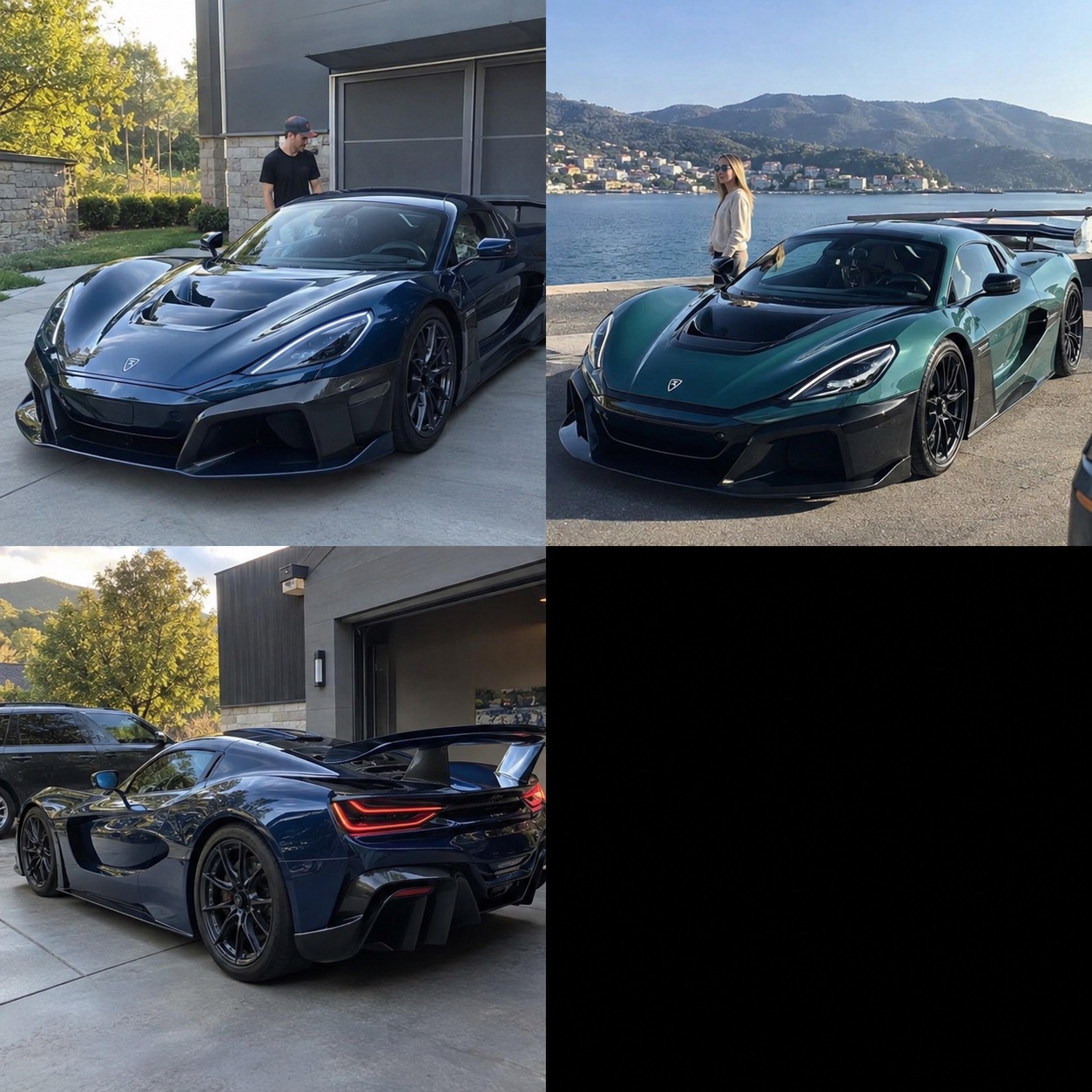 Illustrative candid scene of owners with a Rimac vehicle