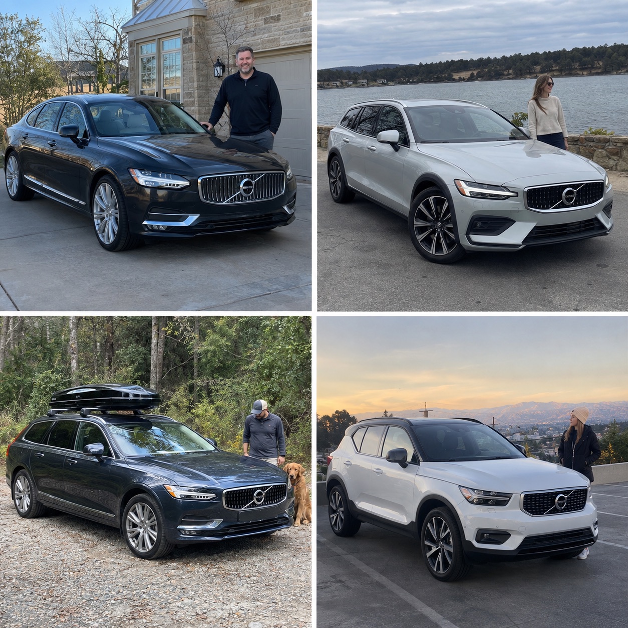 Illustrative candid scene of owners with a Volvo vehicle