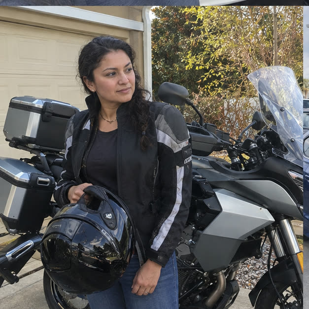 Ducati Multistrada pictured for Fatima's vehicle situation