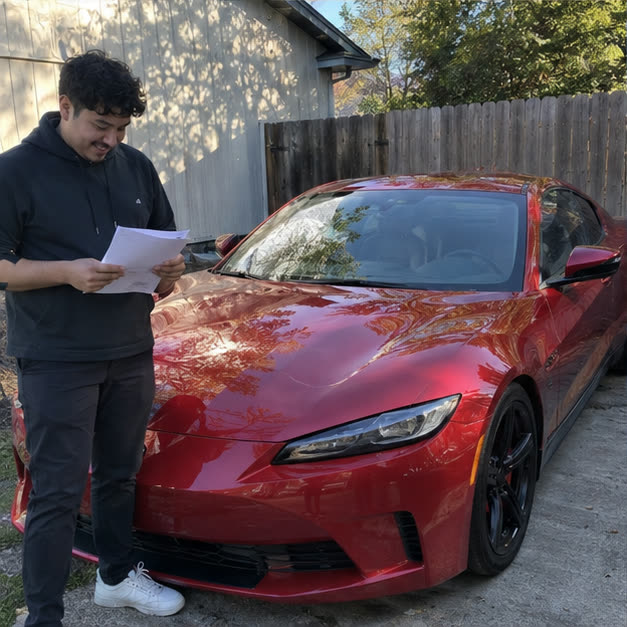 Chevrolet Corvette pictured for Diego's vehicle situation
