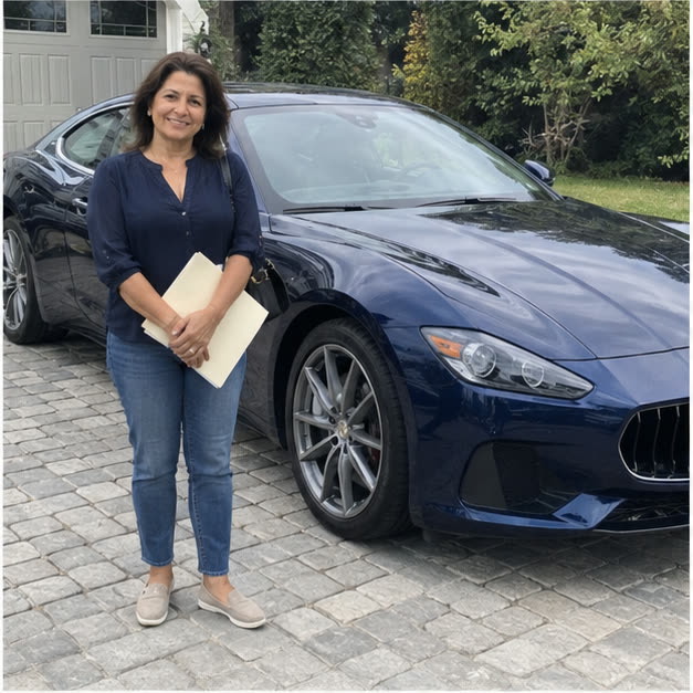 Maserati GranTurismo pictured for Iris's vehicle situation