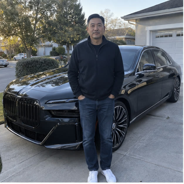BMW i7 pictured for Jun's vehicle situation