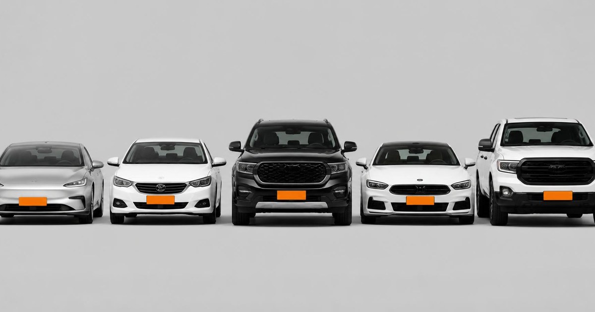 A lineup of vehicles