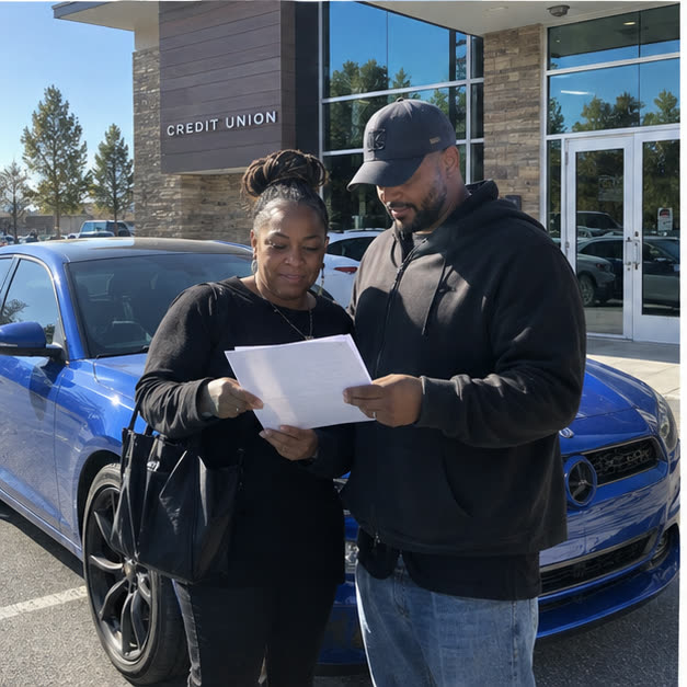 Illustrative candid vehicle scene for financing & insurance