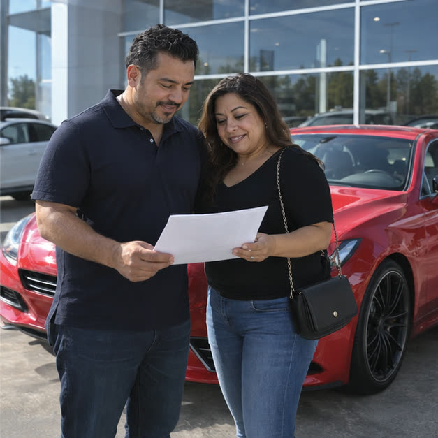 Illustrative candid vehicle scene for taxes & costs